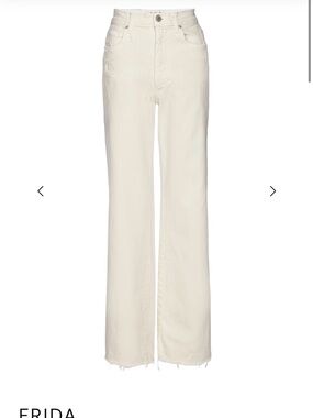 AMO Off-White High-Rise Wide Leg Jeans